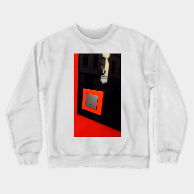 Just Behind the RED ON/OFF Switch Crewneck Sweatshirt by mister-john